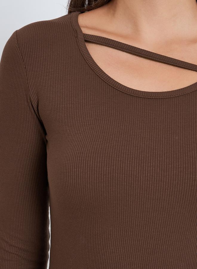 ستايلي بلوزة بأكمام طويلة بقصة غير متماثلة - Image 4